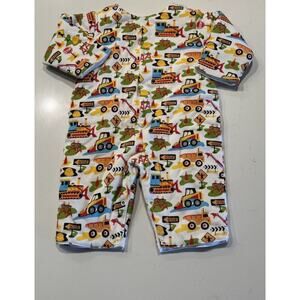 SnoPea Baby Size 6 Months Construction Builder Winter Outfit Dump Trucks READ